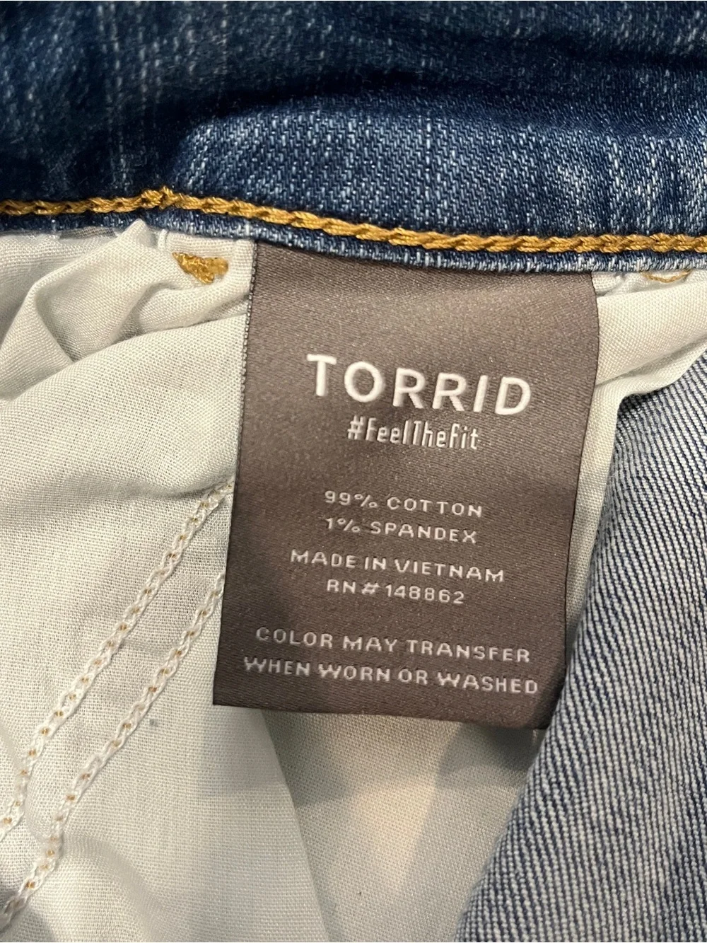 Torrid Blue Denim Mini Skort with Belt Loop